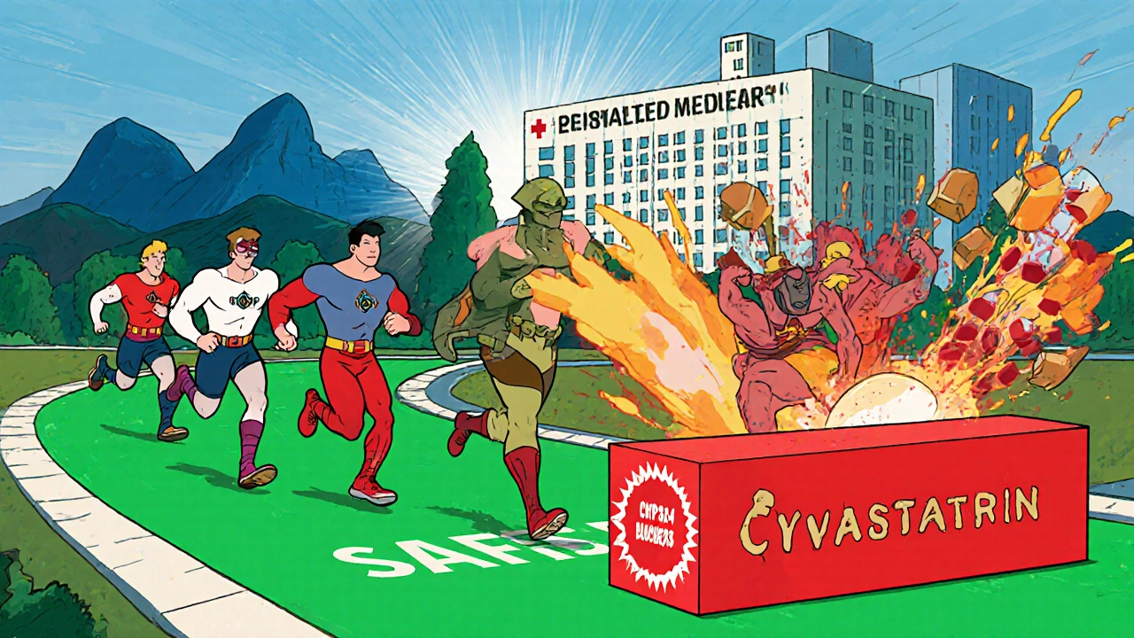 Statine-Rennen: Pravastatin und Rosuvastatin laufen sicher, Simvastatin stürzt über Blockaden — Hintergrund mit Zukunftsklinik.