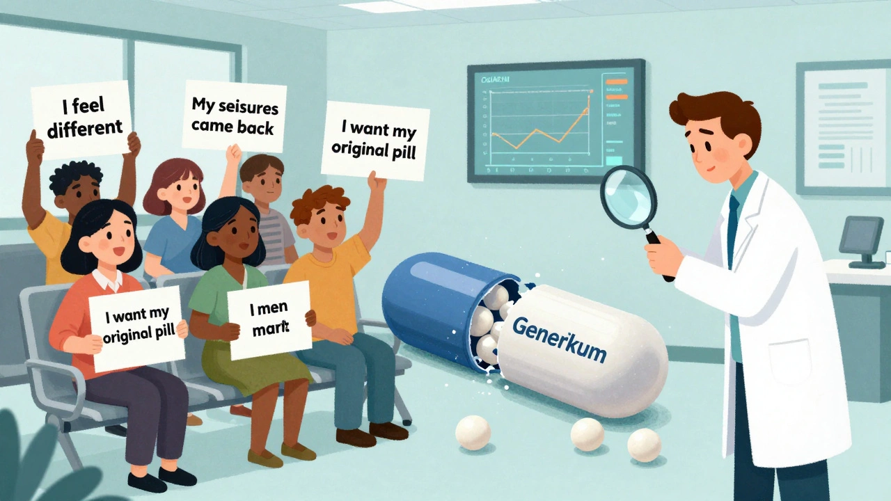 Patienten fordern in der Warteschlange das Originalmedikament zurück.