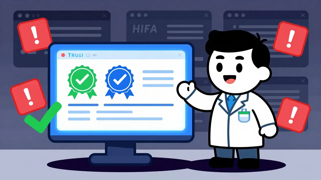Illustration: Pharmacist explains safe online pharmacy certificates