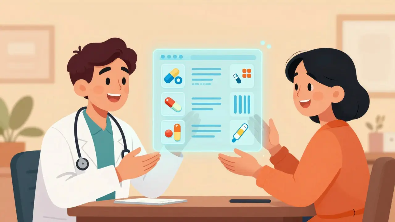 Arzt und Patient entscheiden gemeinsam über Therapieoptionen
