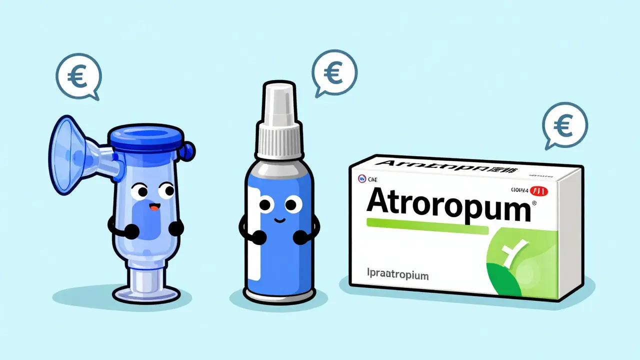 Vergleich von Ipratropium-Formen und Generika
