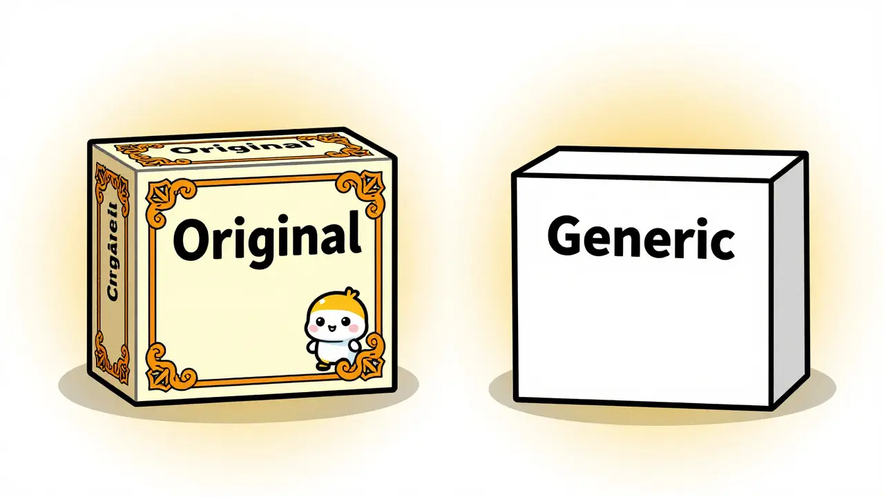 Vergleich Original- und Generikum-Medikament, gleiche Wirkung